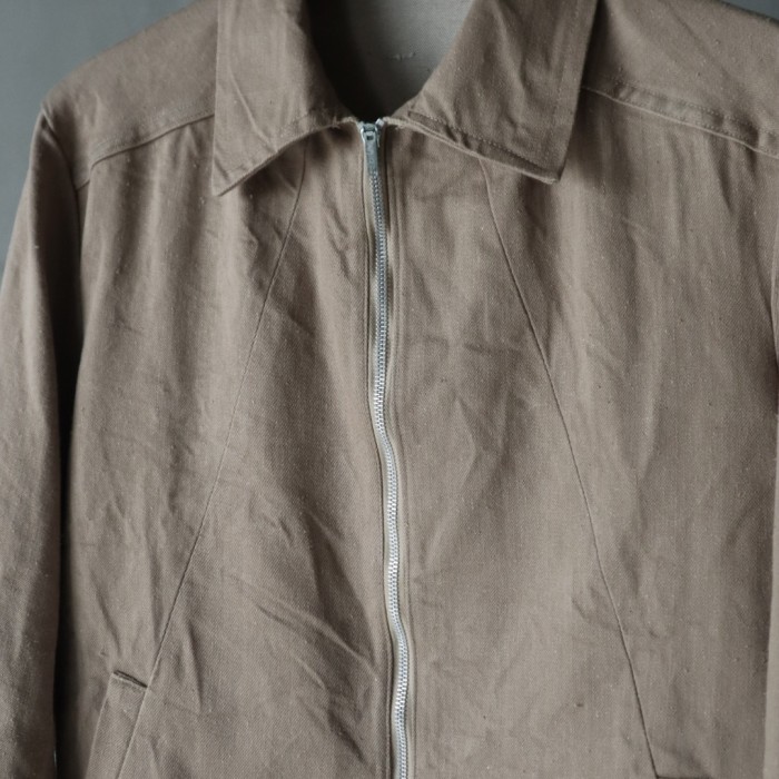 British Brown Denim Prisoner Jacket | Vintage.City ヴィンテージ 古着