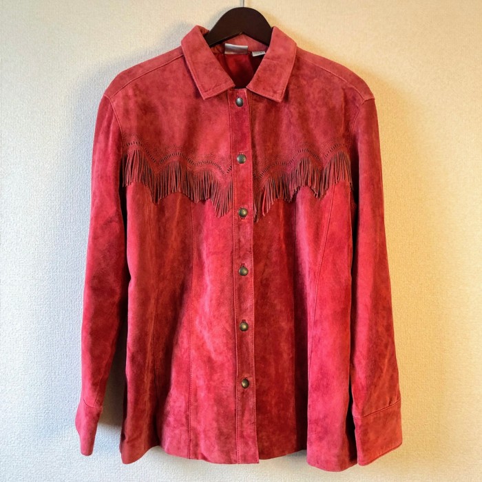 Vintage smoky red leather jacket | Vintage.City ヴィンテージ 古着