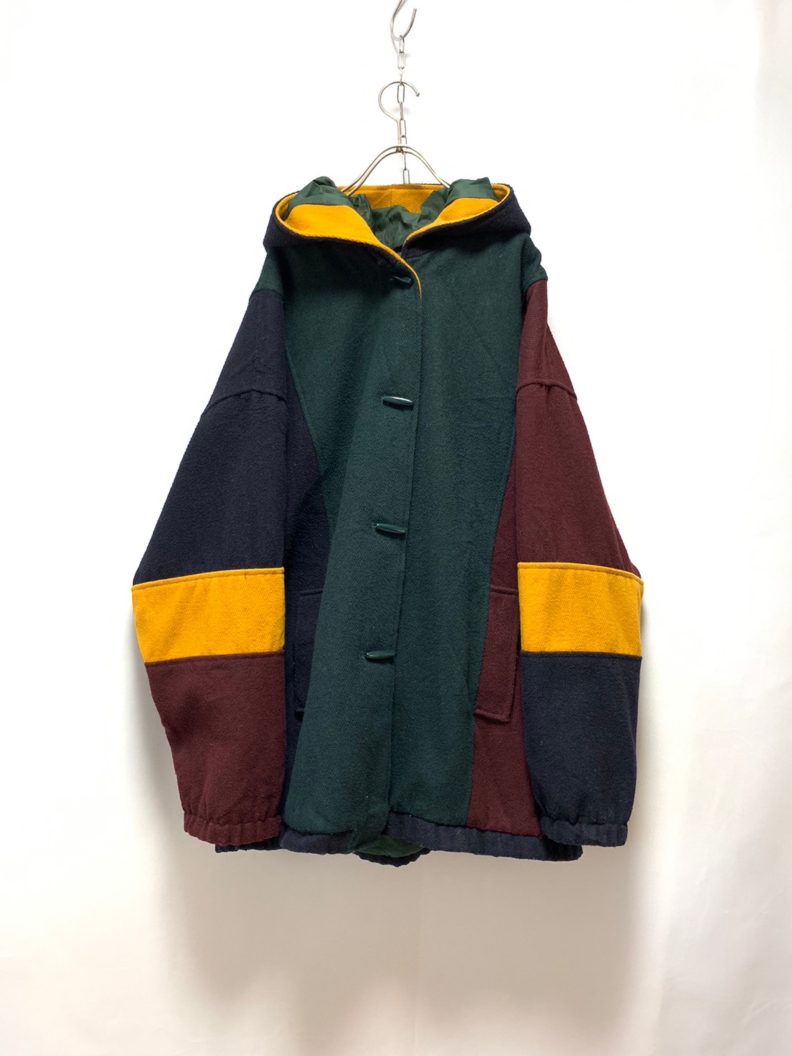 90s “LESLIE FAY” Switching Melton Hoodie