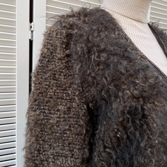 mohair mix piping fur jacket | Vintage.City ヴィンテージ 古着