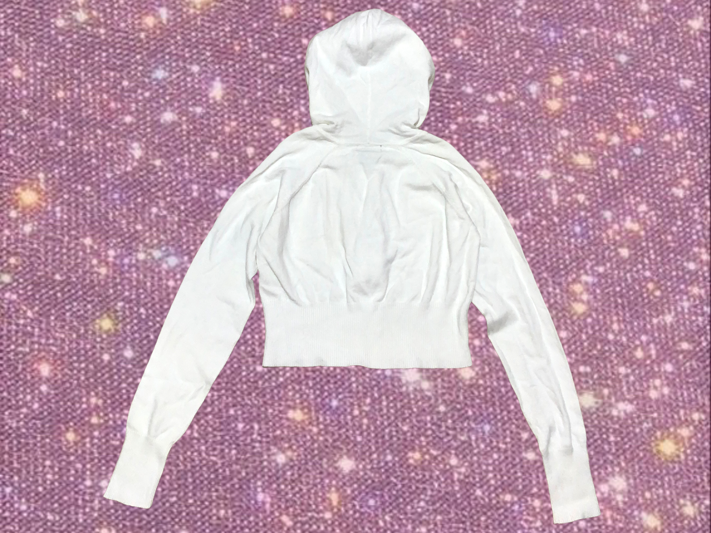 2000's design cropped zip up hoodie