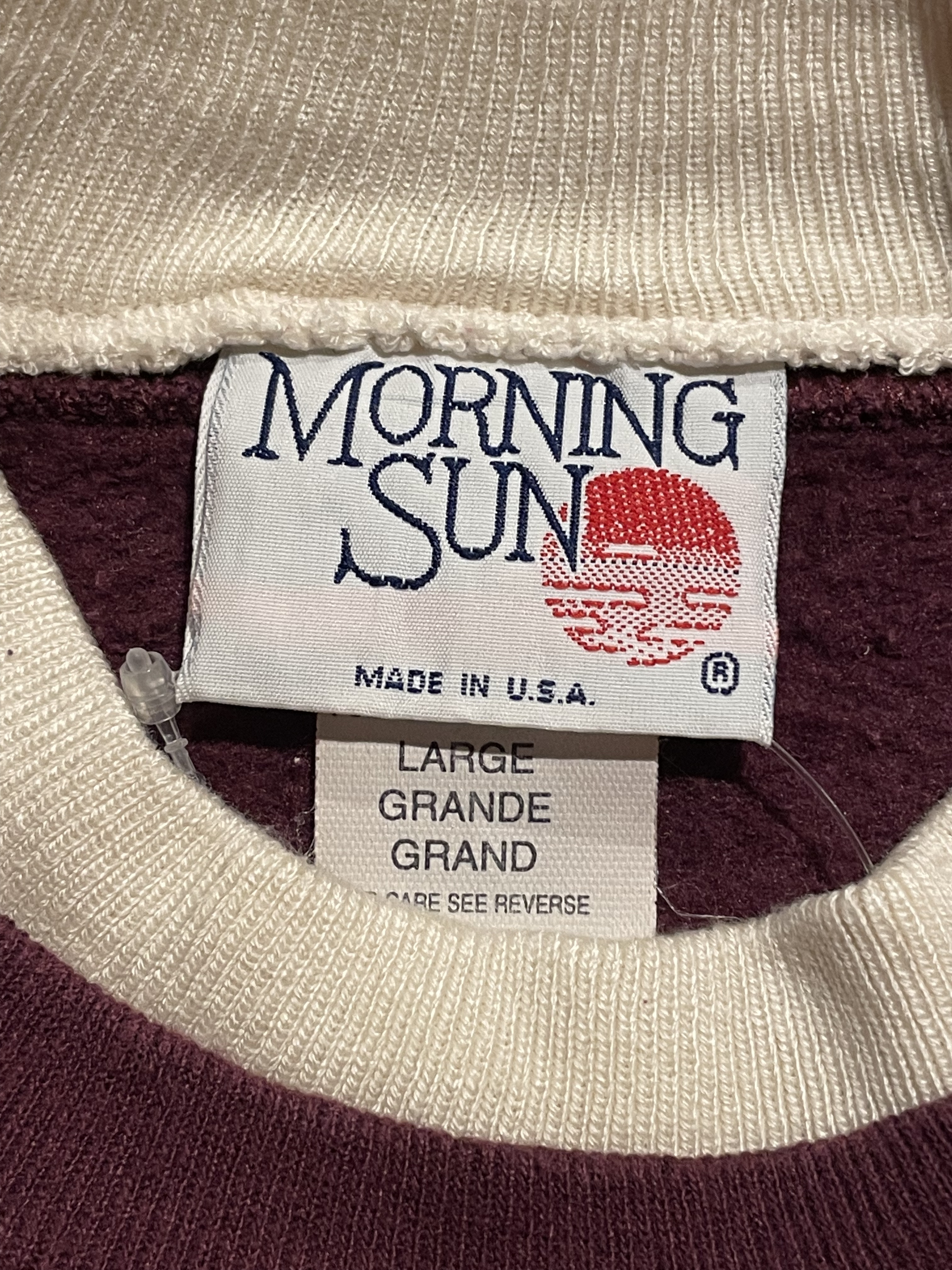 80-90's MORNING SUN プリント　スウェットシャツ　L 1095