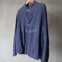 België Indigo Linen Work Jacket | Vintage.City ヴィンテージ 古着