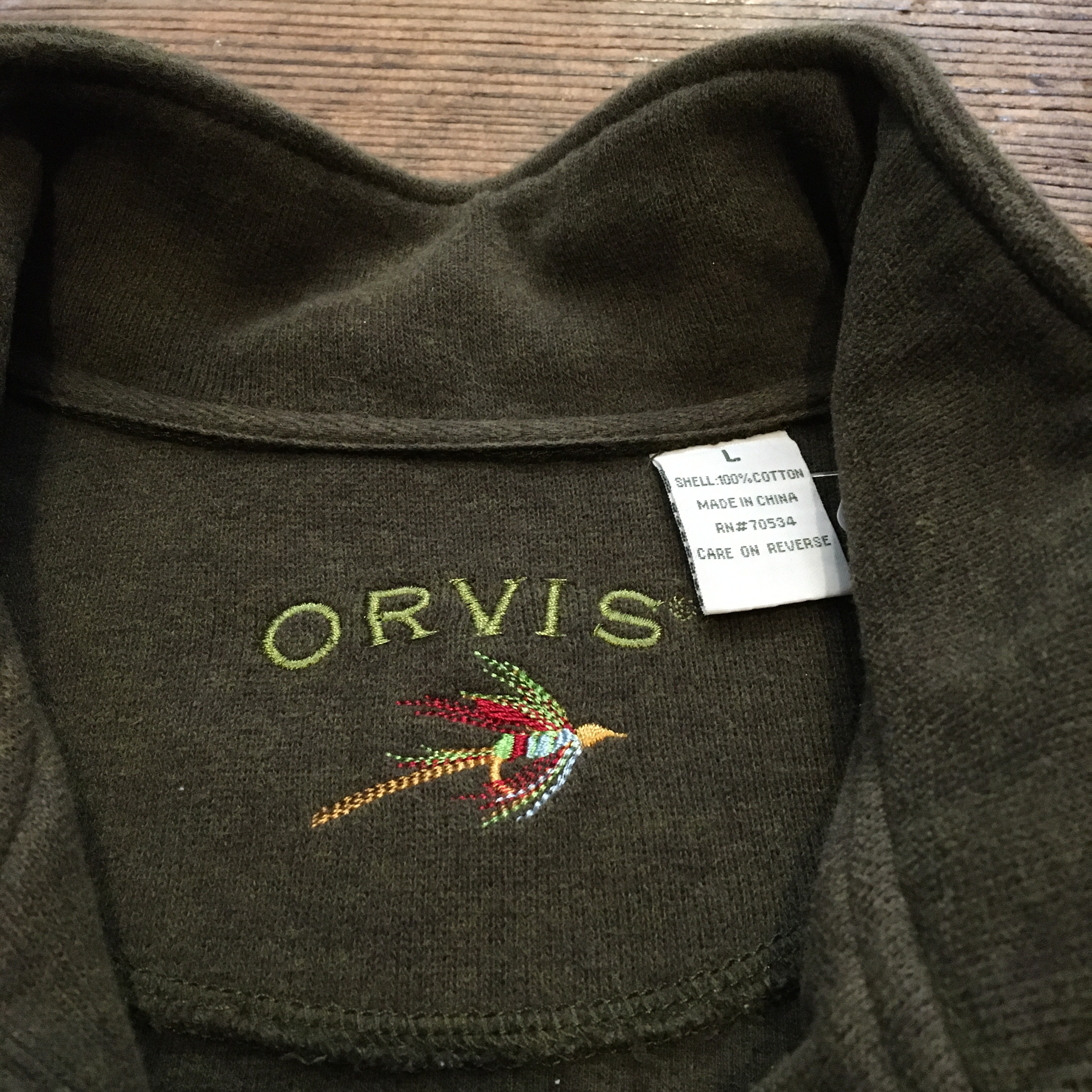 ORVIS  ハーフジップ  スウェットシャツ