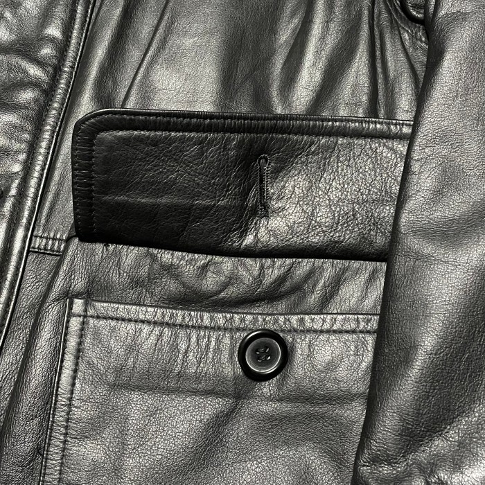 牛革フルジップレザージャケット ブラック Sサイズ | Vintage.City ヴィンテージ 古着