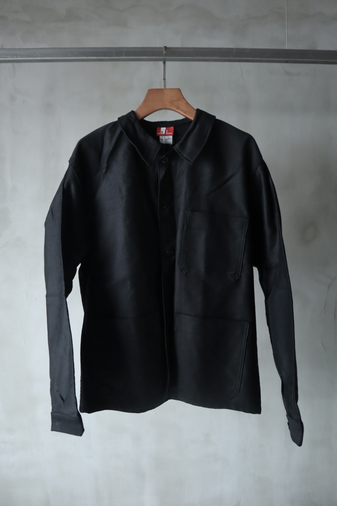 French Black Moleskin Work Jacket