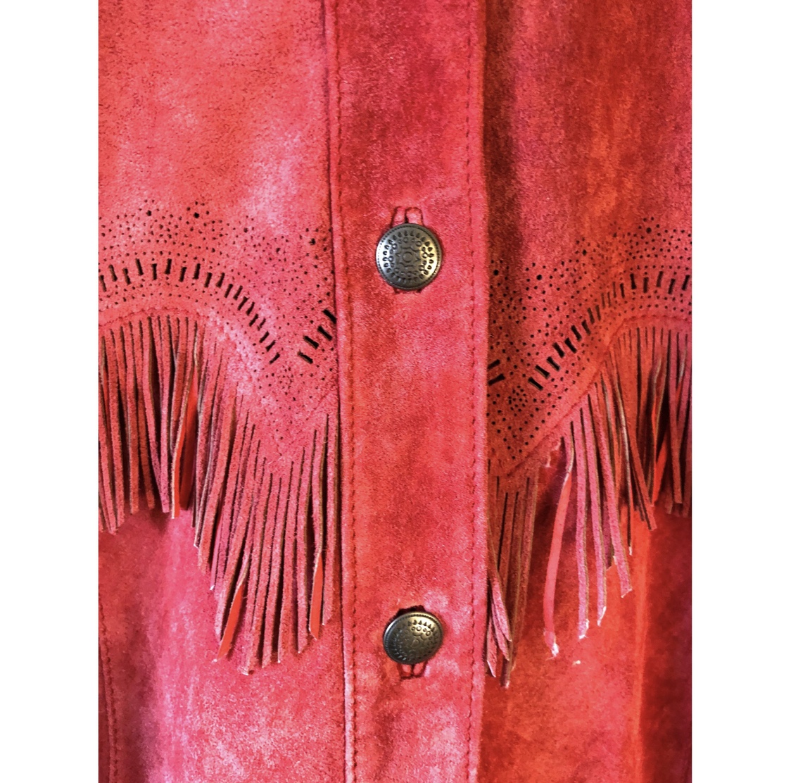 Vintage smoky red leather jacket