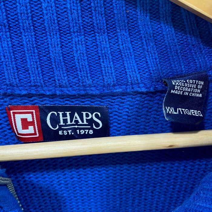 Chaps 90's ハーフジップセーター　オーバーサイズ　ワンポイントロゴ | Vintage.City ヴィンテージ 古着