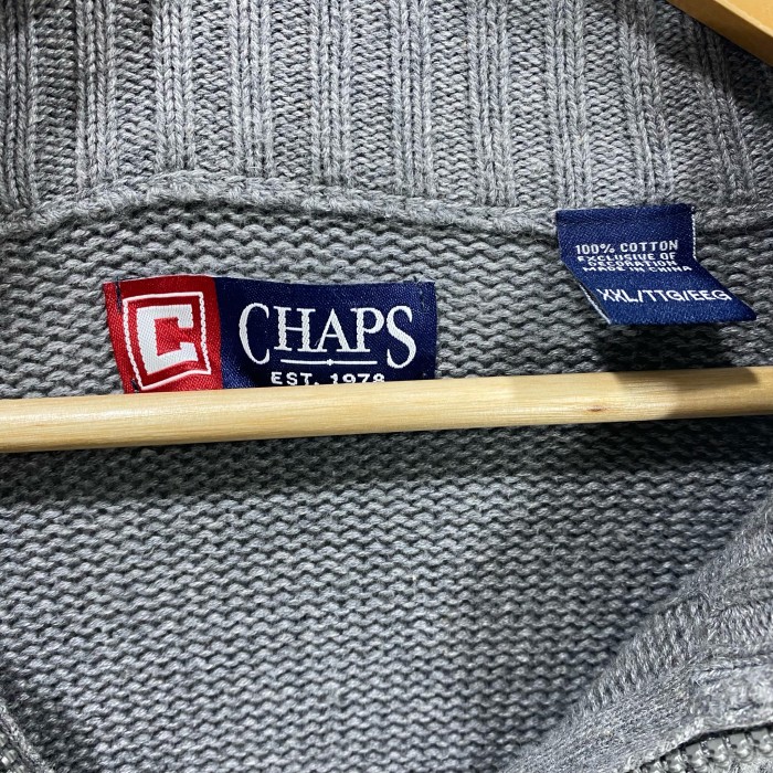 Chaps  90's  ハーフジップセーター　オーバーサイズ　ワンポイントロゴ | Vintage.City ヴィンテージ 古着