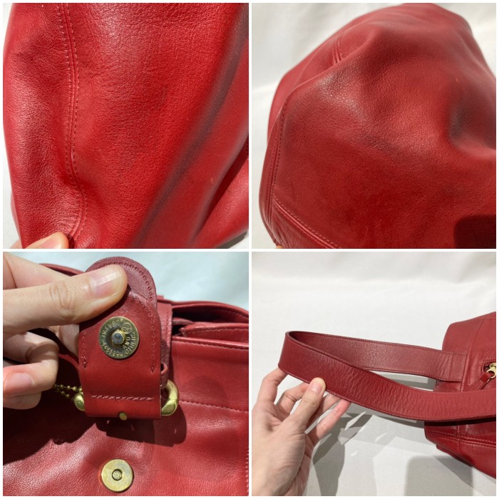 Old coach red leather one shoulder bag | Vintage.City Vintage Shops, Vintage Fashion Trends