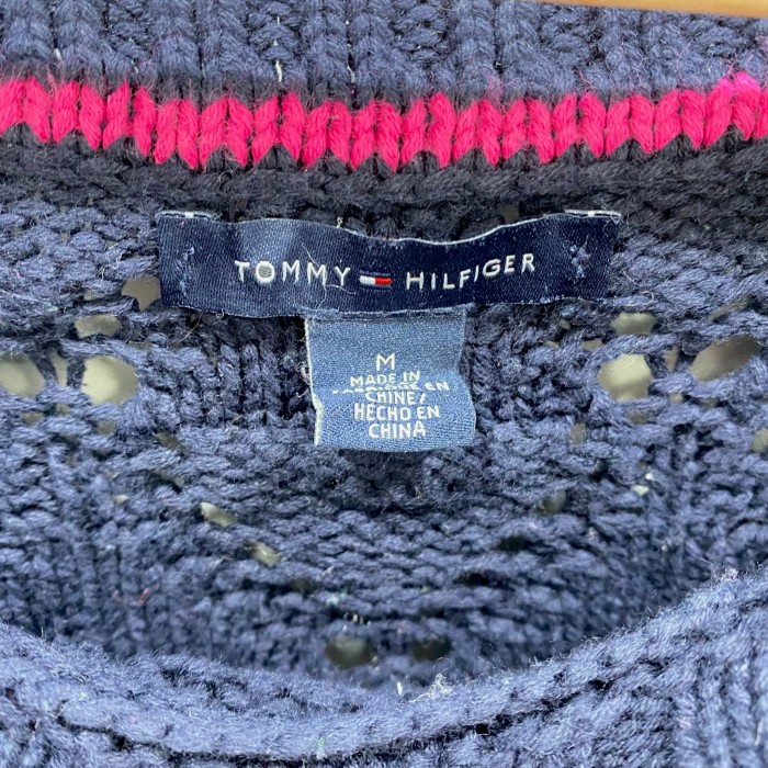 【SALE】TommyHilfiger 90's  ニット　セーター　ヴィンテージ　ネイビー | Vintage.City 古着屋、古着コーデ情報を発信