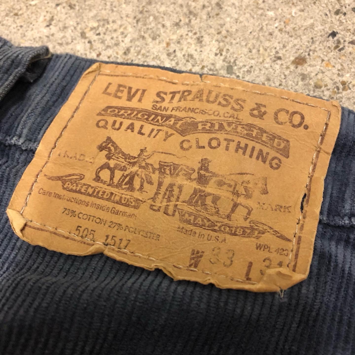 80s Levi's 505 1517/corduroy pants/USA製