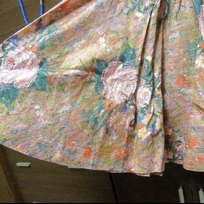 Vintage 絵画の様なフラワープリント サーキュラースカート | Vintage.City 古着屋、古着コーデ情報を発信