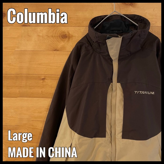 コロンビア ソフトシェル ナイロンジャケット XLサイズ ワンポイント刺繍ロゴ