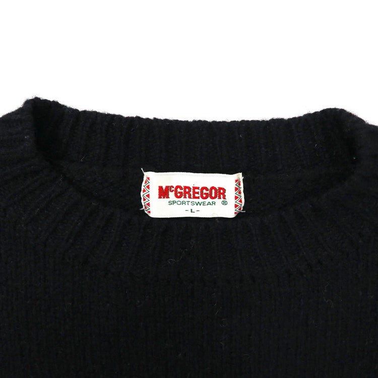 MCGREGOR 総柄ニット セーター L ブラック ネイティブ柄 90s | Vintage 