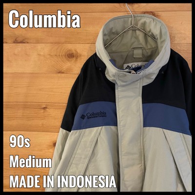Columbia】90s マウンテンジャケット ナイロン 刺繍ロゴ M 古着