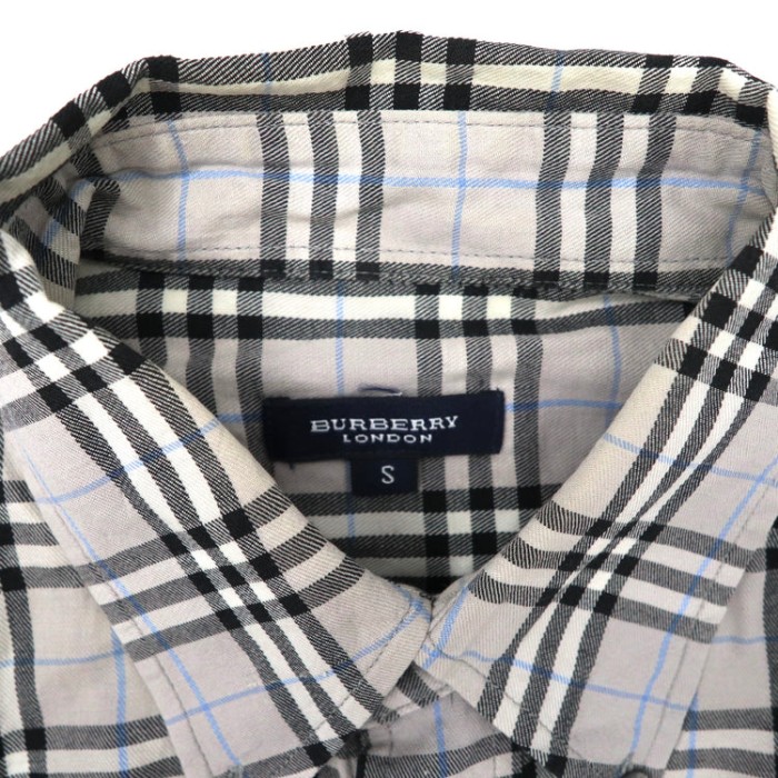 BURBERRY ビッグサイズ ボタンダウンシャツ S グレー ノバチェック | Vintage.City 古着屋、古着コーデ情報を発信