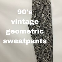 90’s geometric sweatpants | Vintage.City ヴィンテージ 古着