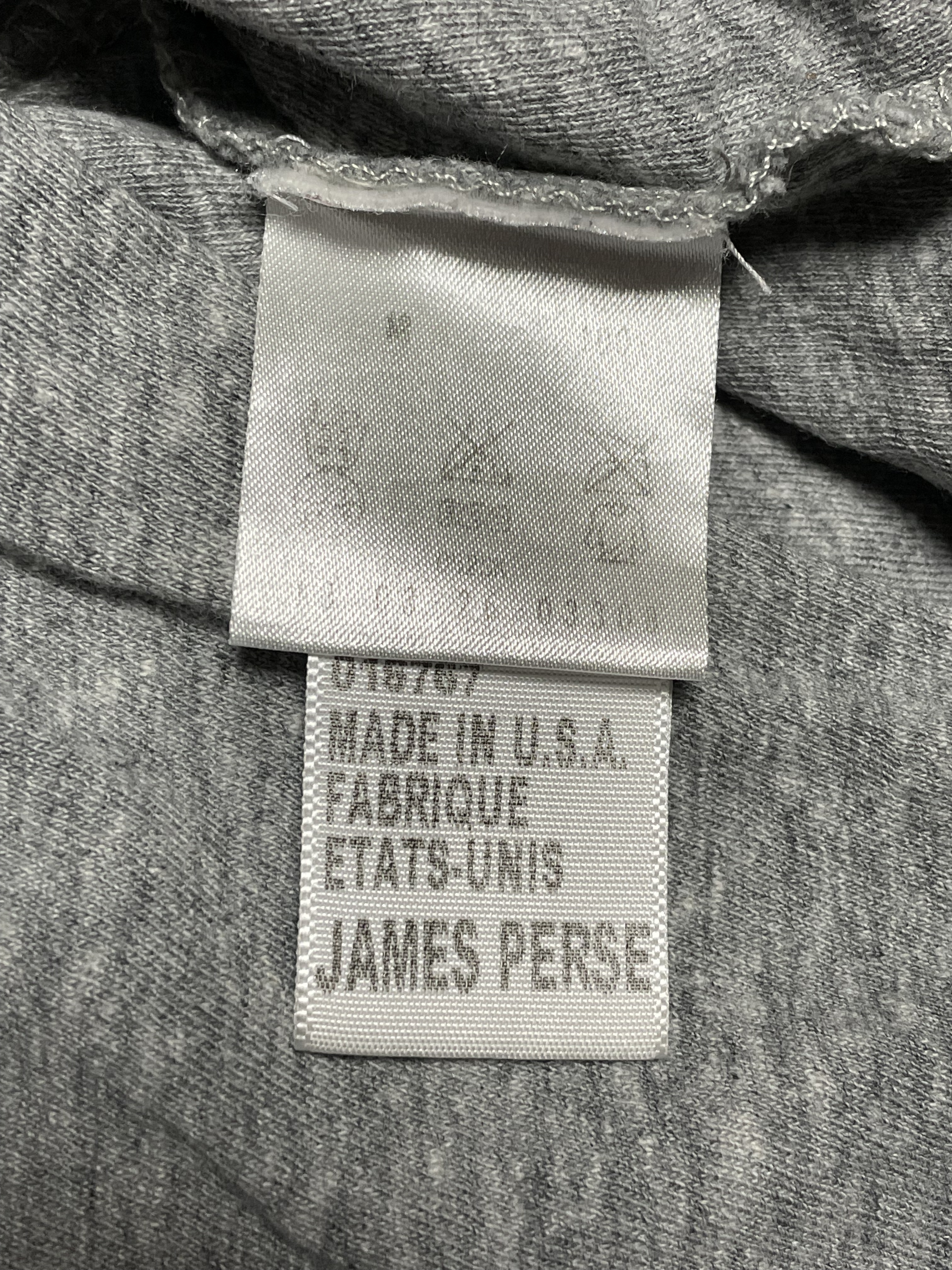 米国製 JAMES PERSE 長袖ラグランTシャツ グレー×ブロンド 0サイズ 