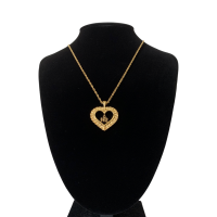 Nina Ricci Big Heart Logo Necklace Gold | Vintage.City ヴィンテージ 古着