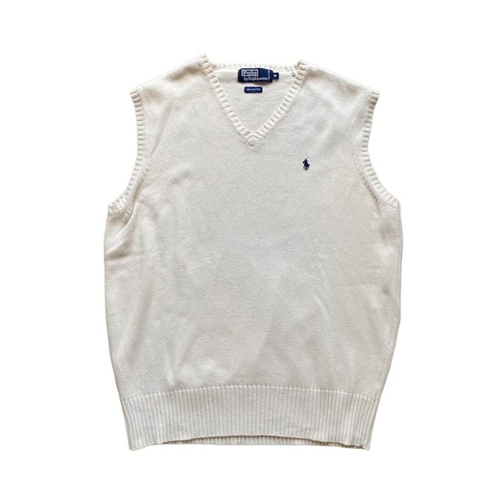 90s Polo by Ralph Lauren cotton knit ves | Vintage.City 古着屋、古着コーデ情報を発信