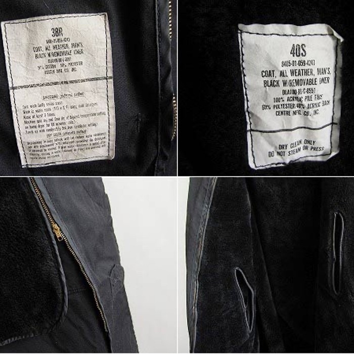 80s 米軍 ステンカラー コート レインコート 黒 38R ミリタリーコート | Vintage.City 古着屋、古着コーデ情報を発信