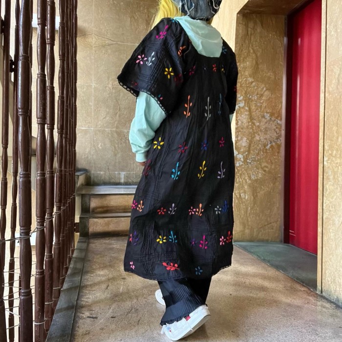 Mexican Flower embroidery dress/2225 | Vintage.City 古着屋、古着コーデ情報を発信