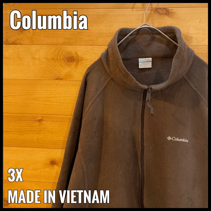 【Columbia】フリース ジャケット 刺繍ロゴ 3X ビッグシルエット 古着 | Vintage.City 古着屋、古着コーデ情報を発信