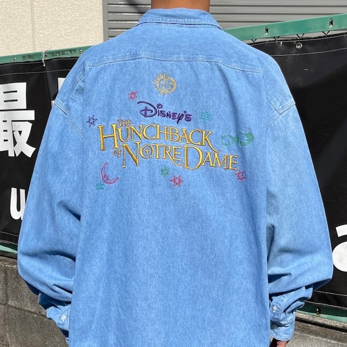 90s ディズニーヴィンテージ デニムシャツ 刺繍ロゴ XL ストリート | Vintage.City 古着屋、古着コーデ情報を発信