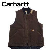 【600】Carhartt 　ダックベスト　Lサイズ 茶色 綿100% | Vintage.City ヴィンテージ 古着