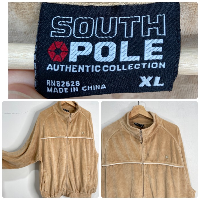 『送料無料』SOUTHPOLE サウスポール トラックジャケット ベロア ベージ | Vintage.City 古着屋、古着コーデ情報を発信