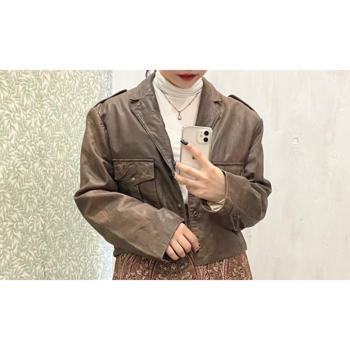 vintage leather jacket | Vintage.City