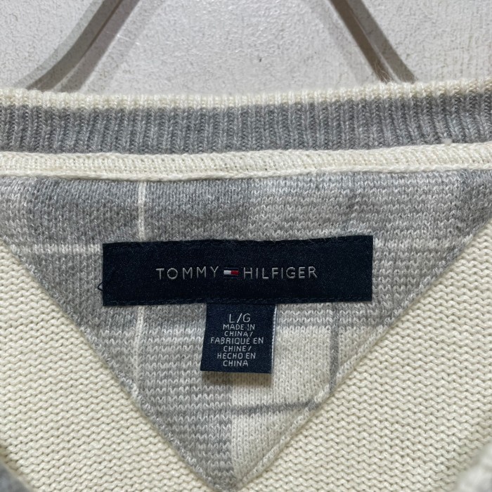 "TOMMY HILFIGER” One Point Cotton Knit | Vintage.City 빈티지숍, 빈티지 코디 정보