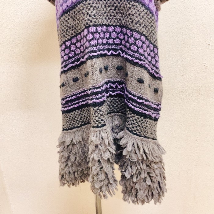 ヴィンテージ　ニットワンピース　グレー　襟巻き付　vintage knit | Vintage.City 빈티지숍, 빈티지 코디 정보