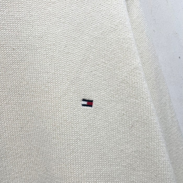 "TOMMY HILFIGER” One Point Cotton Knit | Vintage.City 古着屋、古着コーデ情報を発信
