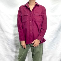 USA LLbean chamois cloth burgundy shirt | Vintage.City ヴィンテージ 古着