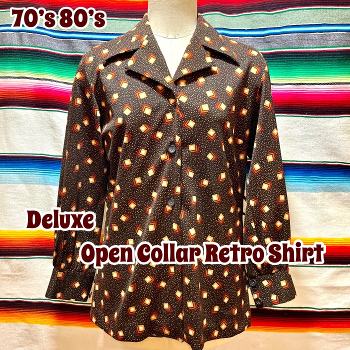 70’s 80’s Deluxe オープンカラー レトロシャツ | Vintage.City 古着屋、古着コーデ情報を発信