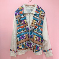 native pattern nylon jacket | Vintage.City ヴィンテージ 古着