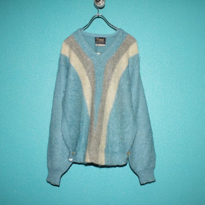 60s SEARS V-neck Mohair Knit | Vintage.City 빈티지숍, 빈티지 코디 정보