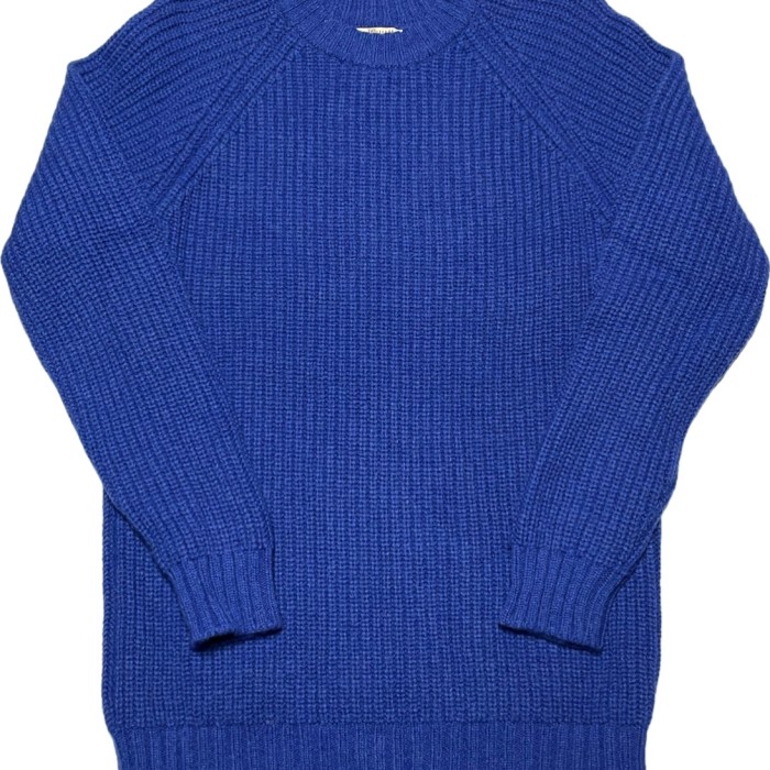 WILLIAM LOCKIE クルーネックラムウールセーター ブルー40サイズ ...