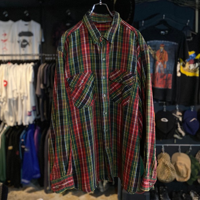 90s FIVE BROTHER heavy flannel shirt | Vintage.City 古着屋、古着コーデ情報を発信