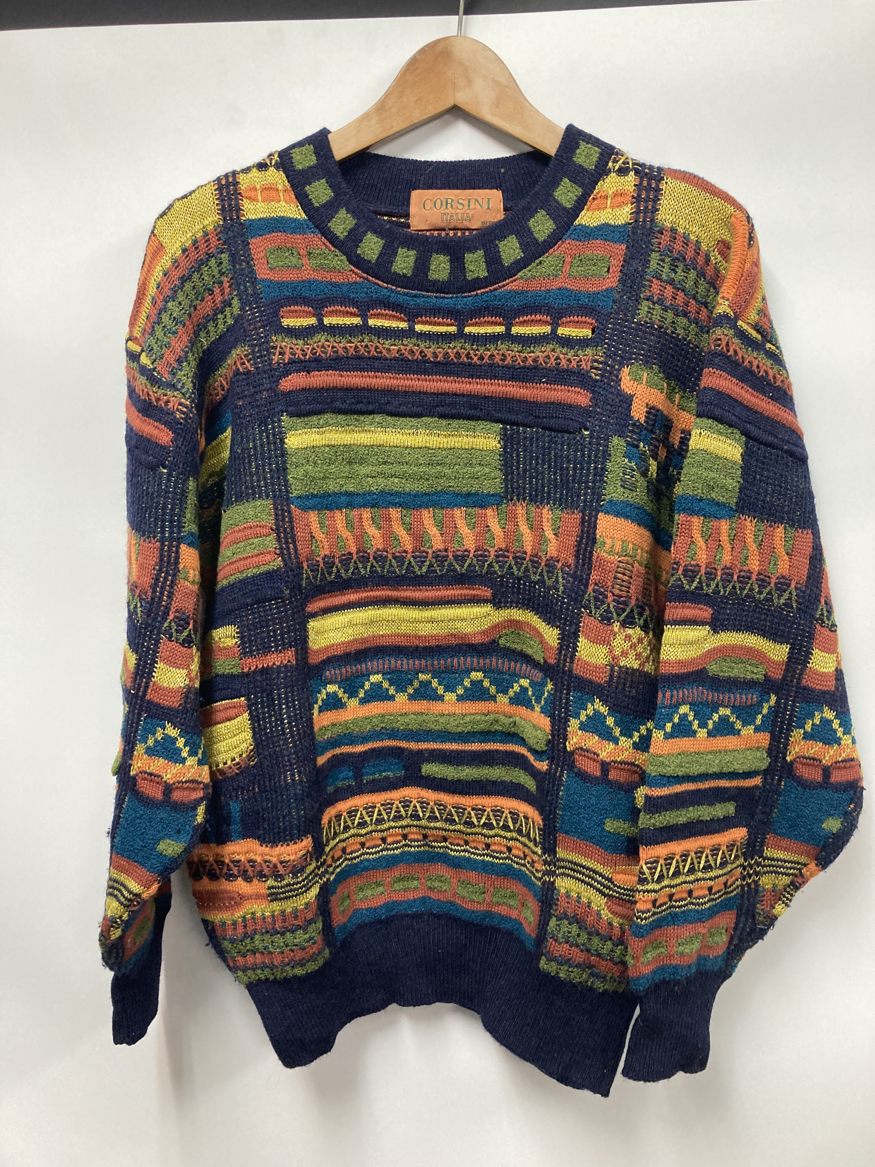90's CORSINI 3Dニットセーター M | Vintage.City