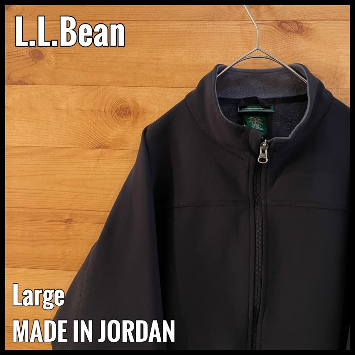 L.L.Bean】ナイロン ジャケット ブルゾン 裏地フリース 刺繍 L