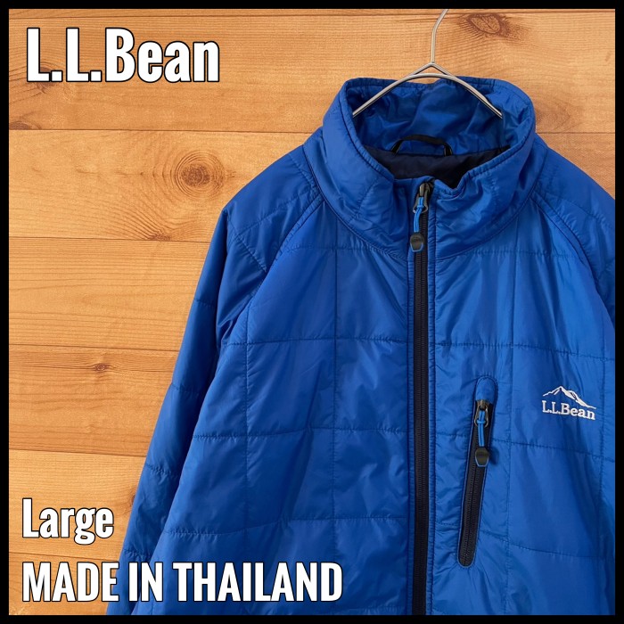 L.L.Bean】プリマロフト 中綿ジャケット 刺繍 ライトアウター L 古着