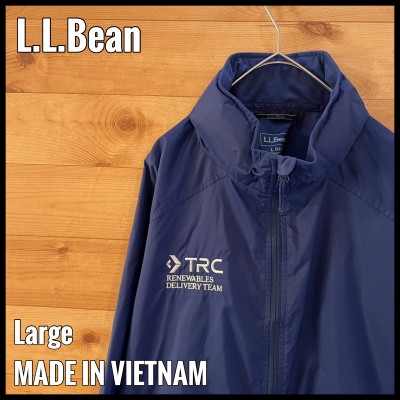 【L.L.Bean】企業系 ナイロンジャケット 刺繍 ワンポイント L US古着