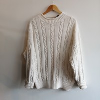 old GAP cotton cable design knit | Vintage.City ヴィンテージ 古着