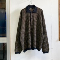 デザインニットポロシャツ / L/S knit polo shirt | Vintage.City 빈티지숍, 빈티지 코디 정보
