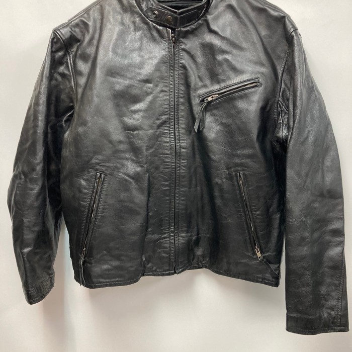 Horse Leather Single Collarless Riders | Vintage.City 古着屋、古着コーデ情報を発信