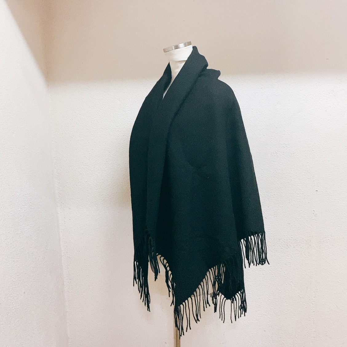 jun ashida ジュンアシダ ミンク毛皮襟 ウール素材 ブラック色 コート-