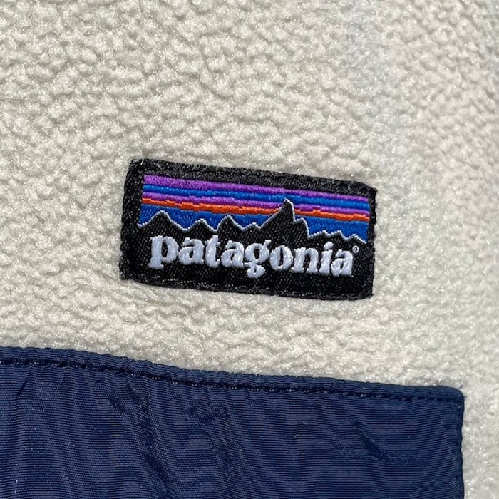 90s- パタゴニア フリース ハーフボタン ワッペンロゴ XL ストリート 